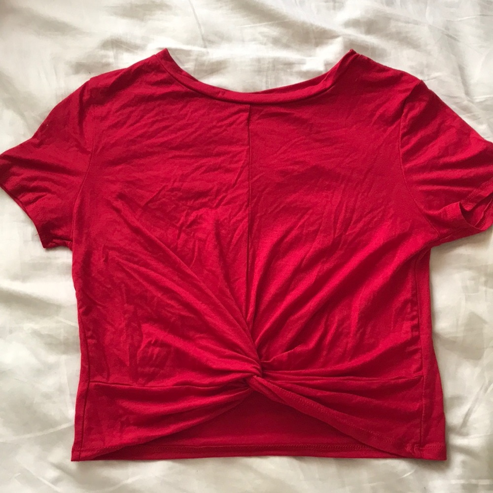 Red crop top
